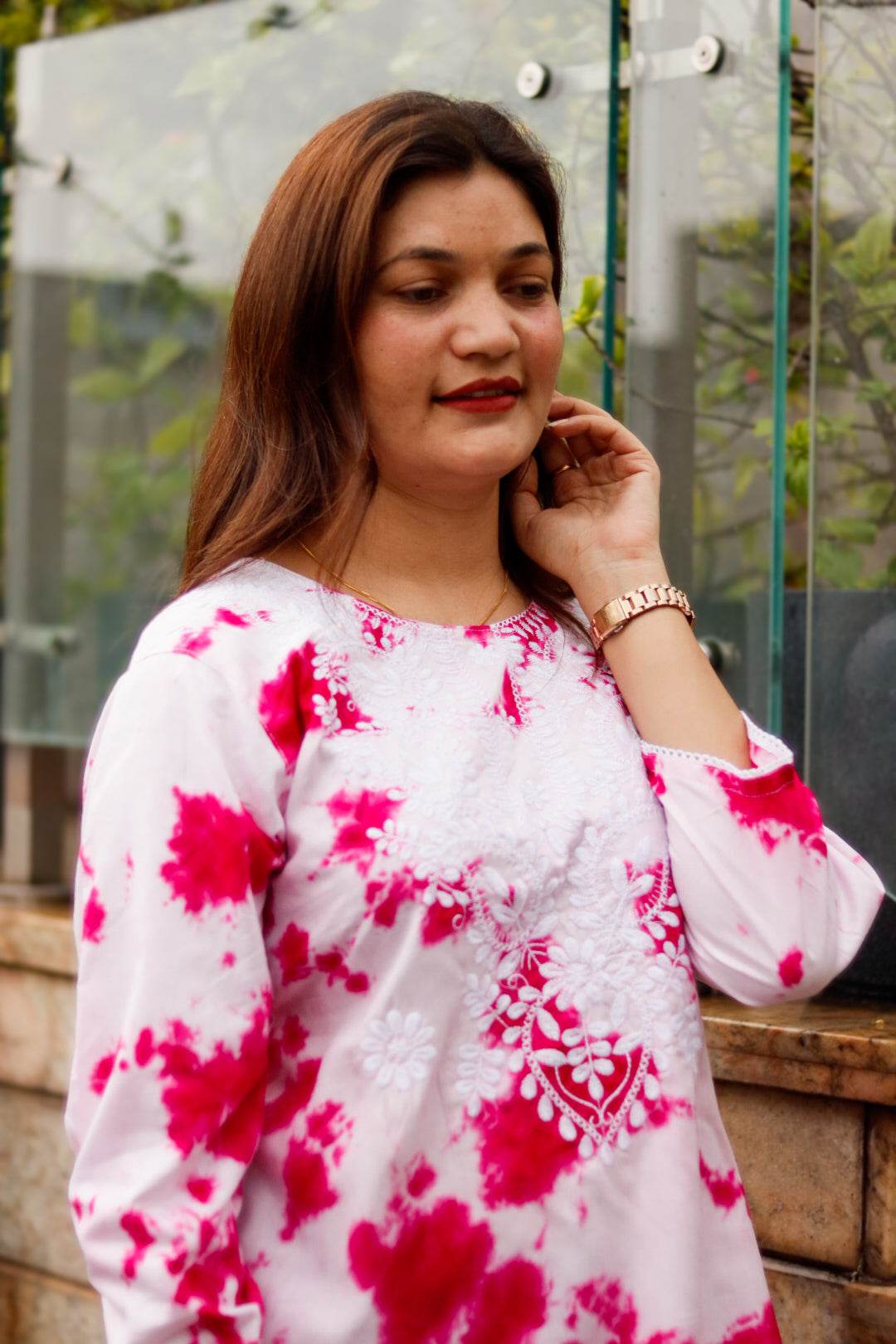 Pink and Green Tie and Dye Top - CandiRobes