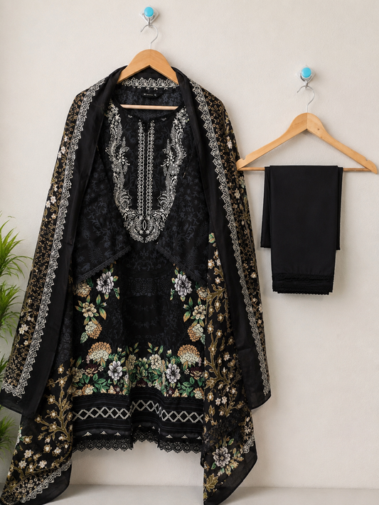 Lawn Suit Set βRaven Black
