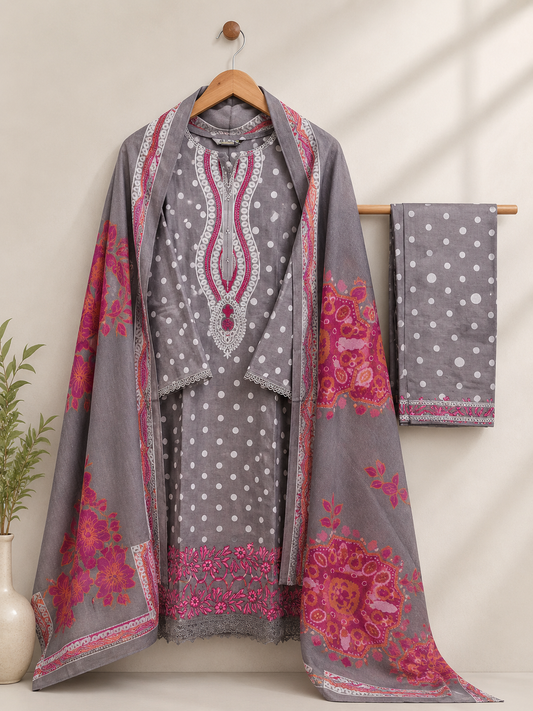 Lawn Suit Set Steel Grey