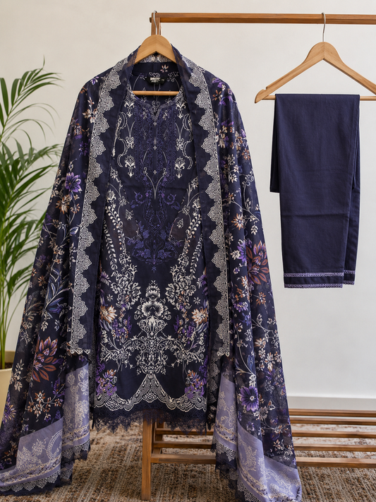 Lawn Suit SeT Midnight Flora Suit Set