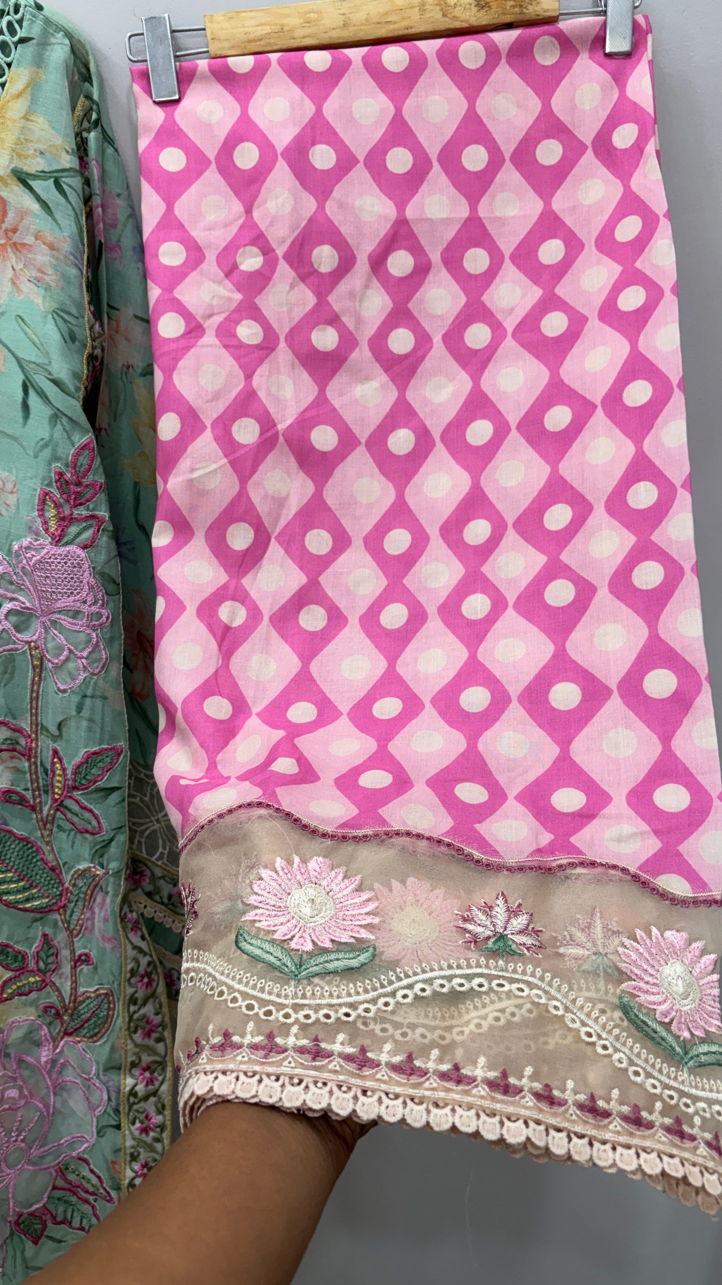 Pastel Garden Embroidered Suit Set