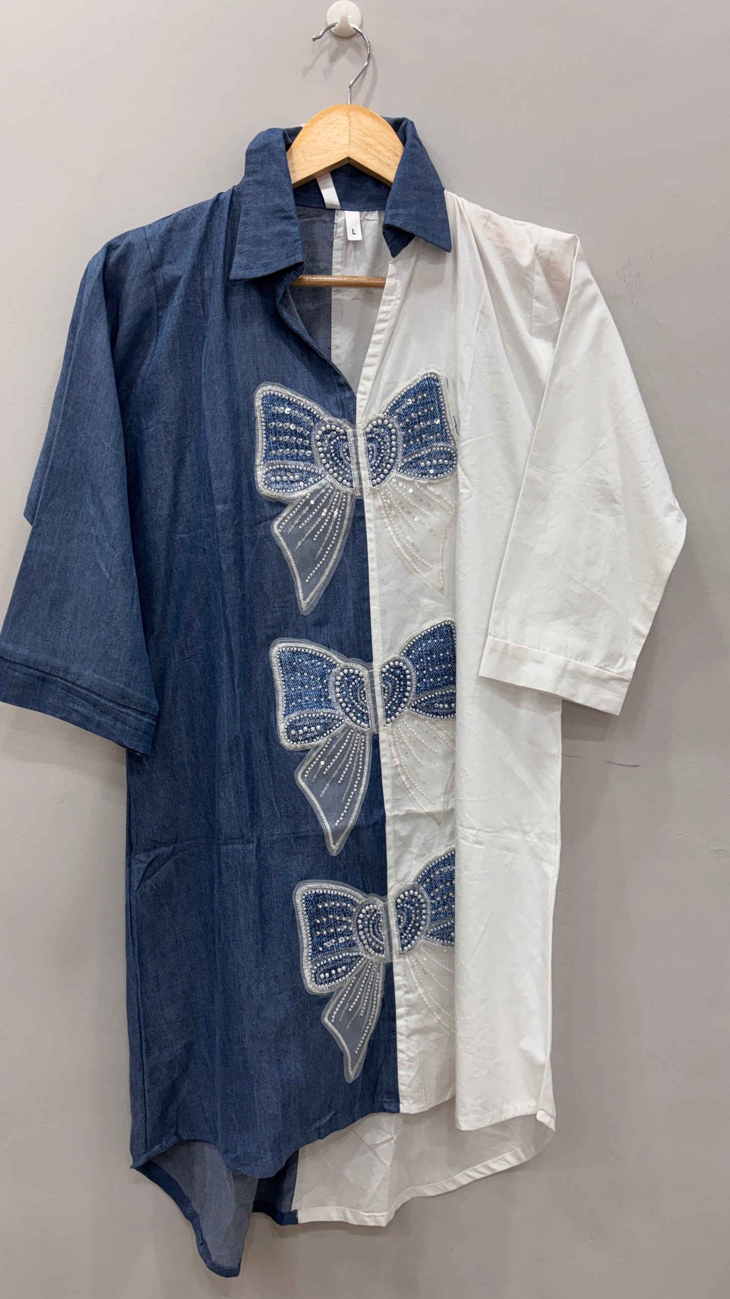 Denim Bow Luxe Tunic ⭐ (Recommended)