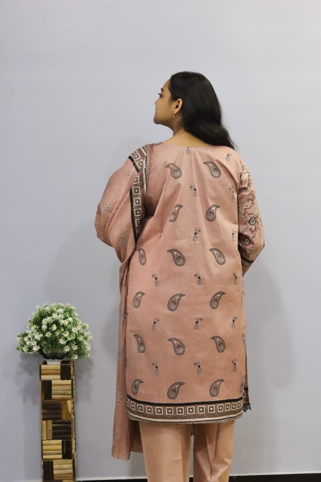 Onion Lawn Digital Print Kurti Pant Dupatta Set