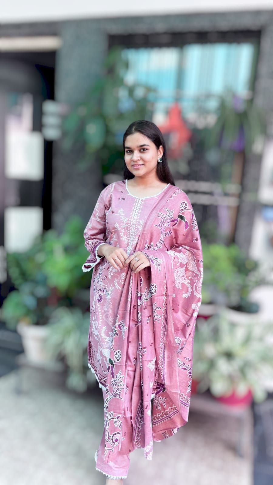 Onion Digital Print Kurti Pant Dupatta Set