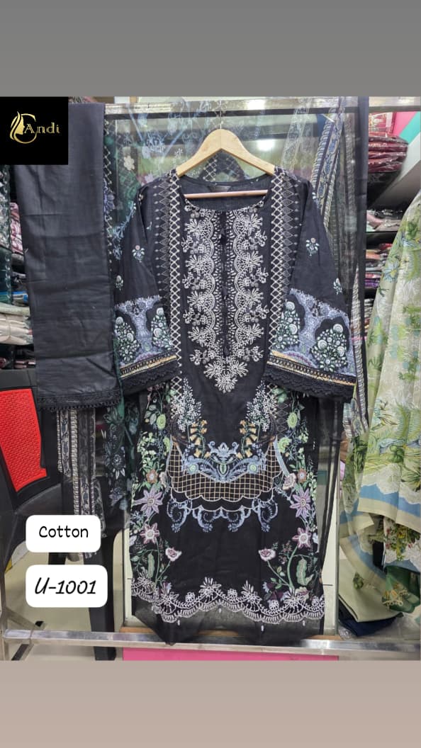Black Heavy Embroidered Suit Set
