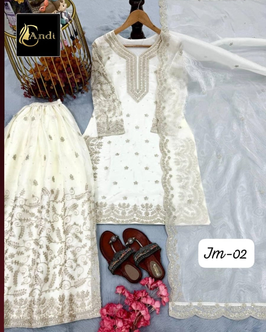 Heavy Embroidered Plazo Set