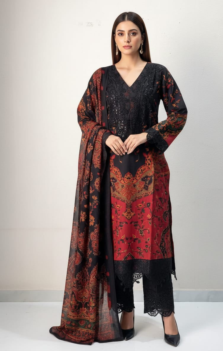 JAZMIN Heavy Patch Work Suit – durefishan Design