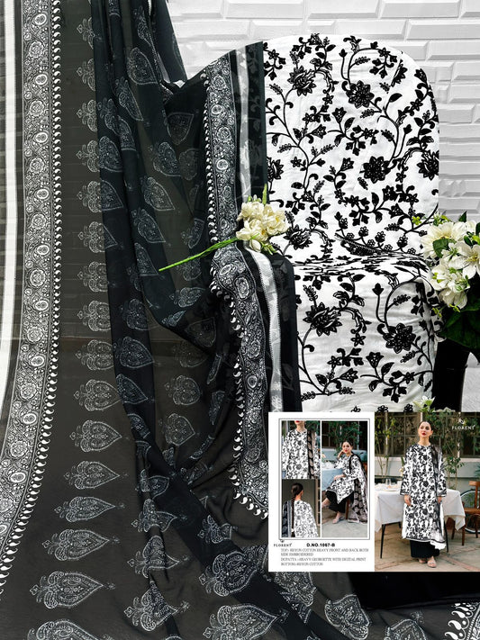 Black White Rayon Cotton Kurta Set with Dupatta