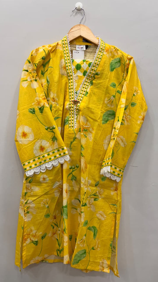 Lemon Blossom Printed Kurta Set