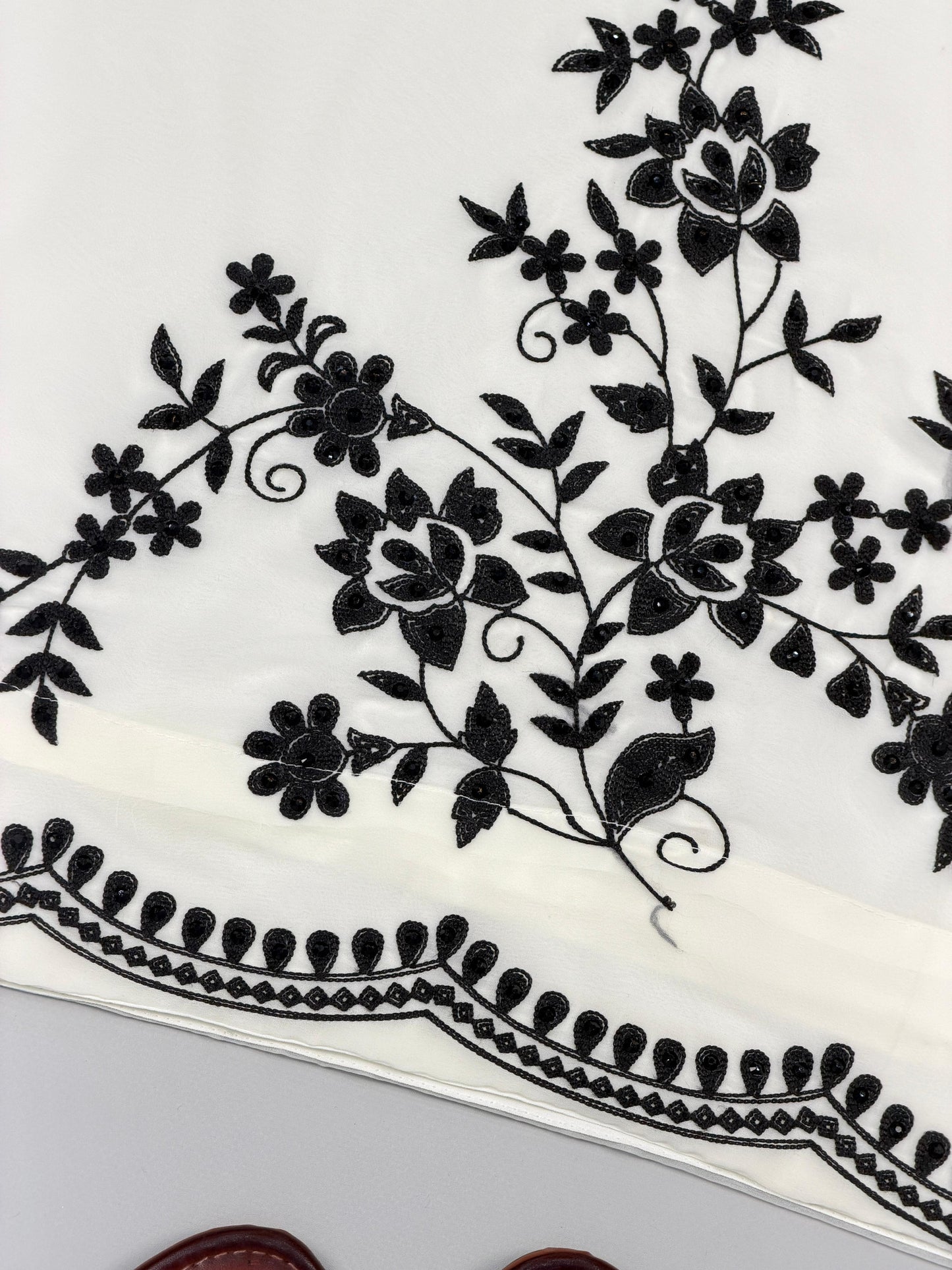 Ivory Noir Embroidered Set
