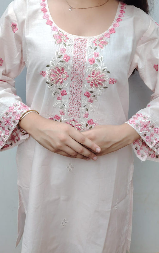 Pink Embroidered Pakistani Cord Set