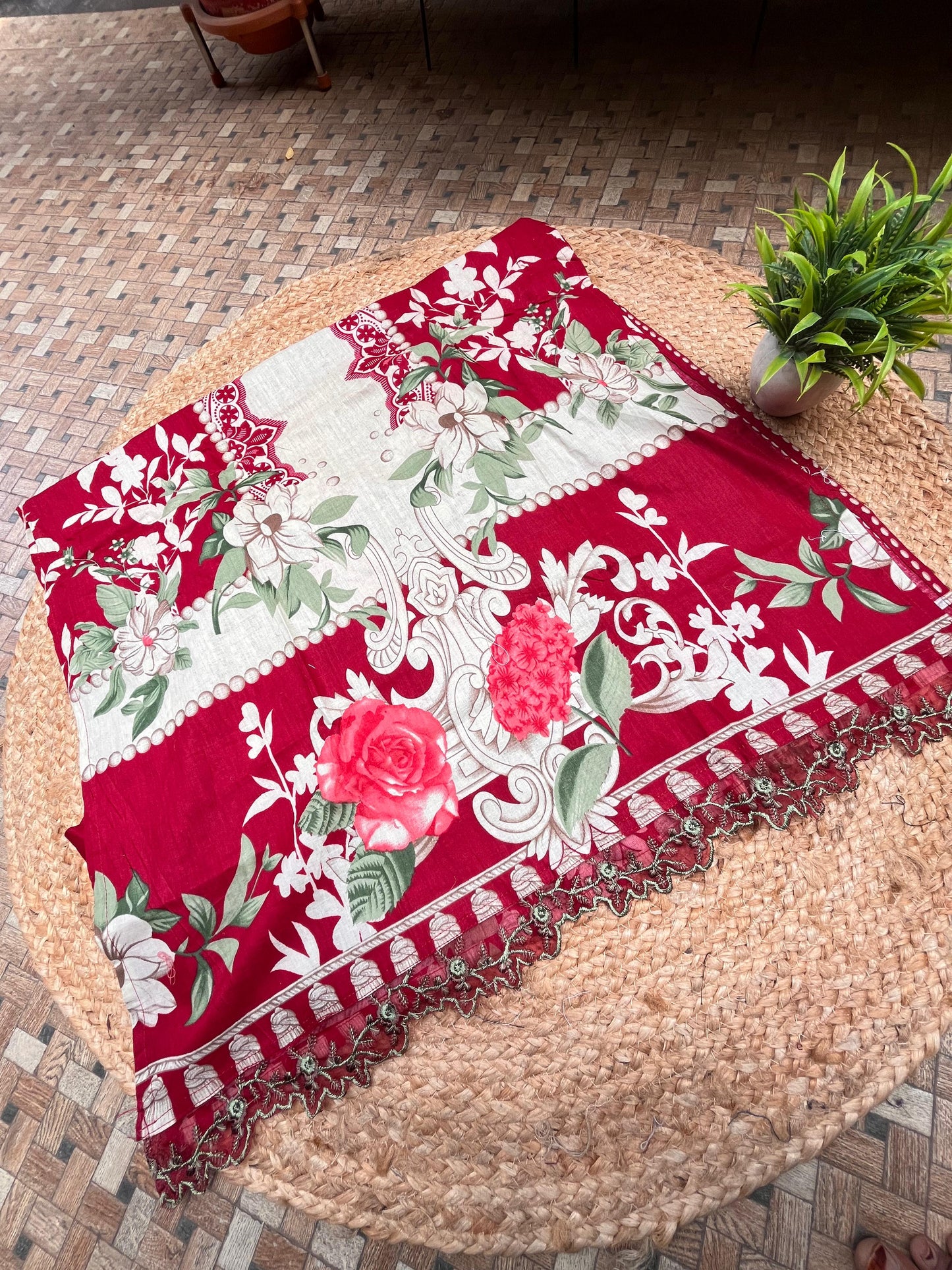 Red Embroidered Pakistani Suit