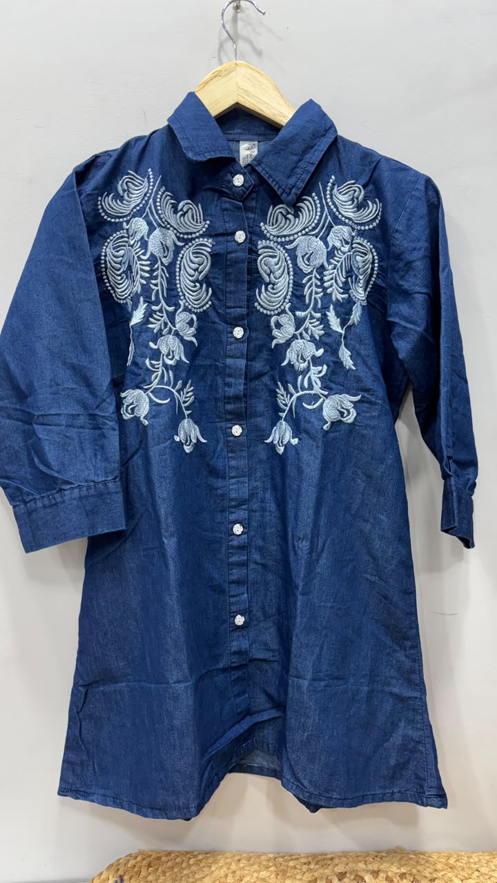 DENIM KURTI PANT CORD SET