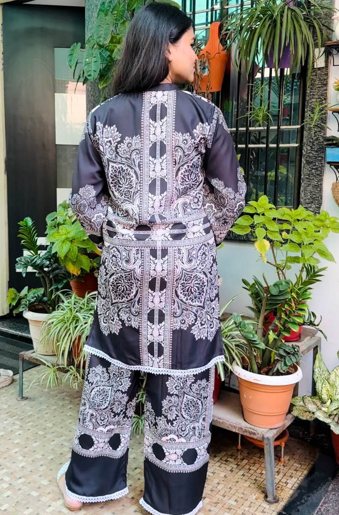 black printed turkish cord set - CandiRobes