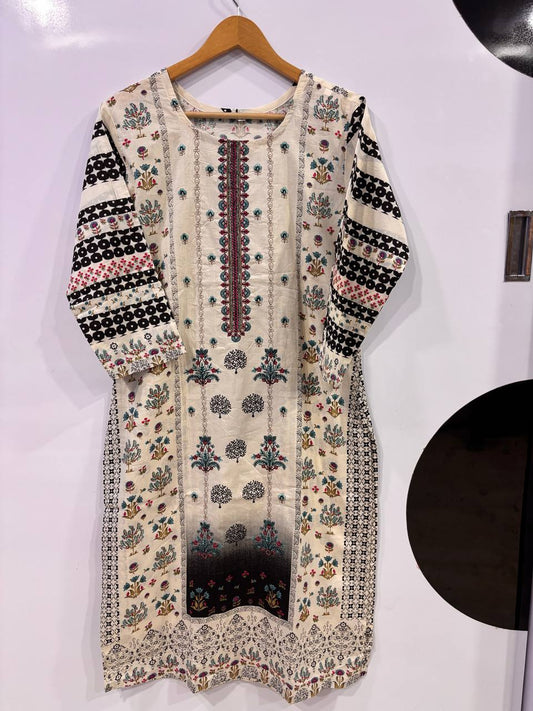 Jihan Premium Embroidered Suit Collection β Off White