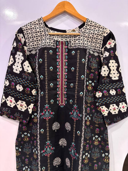 Jihan Premium Embroidered Suit Collection β Black