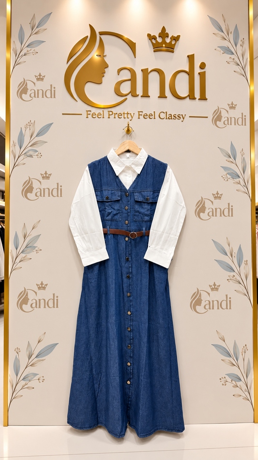 Denim  Pocket Shirt Dress