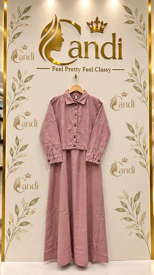 Rose Bow DENIM SET