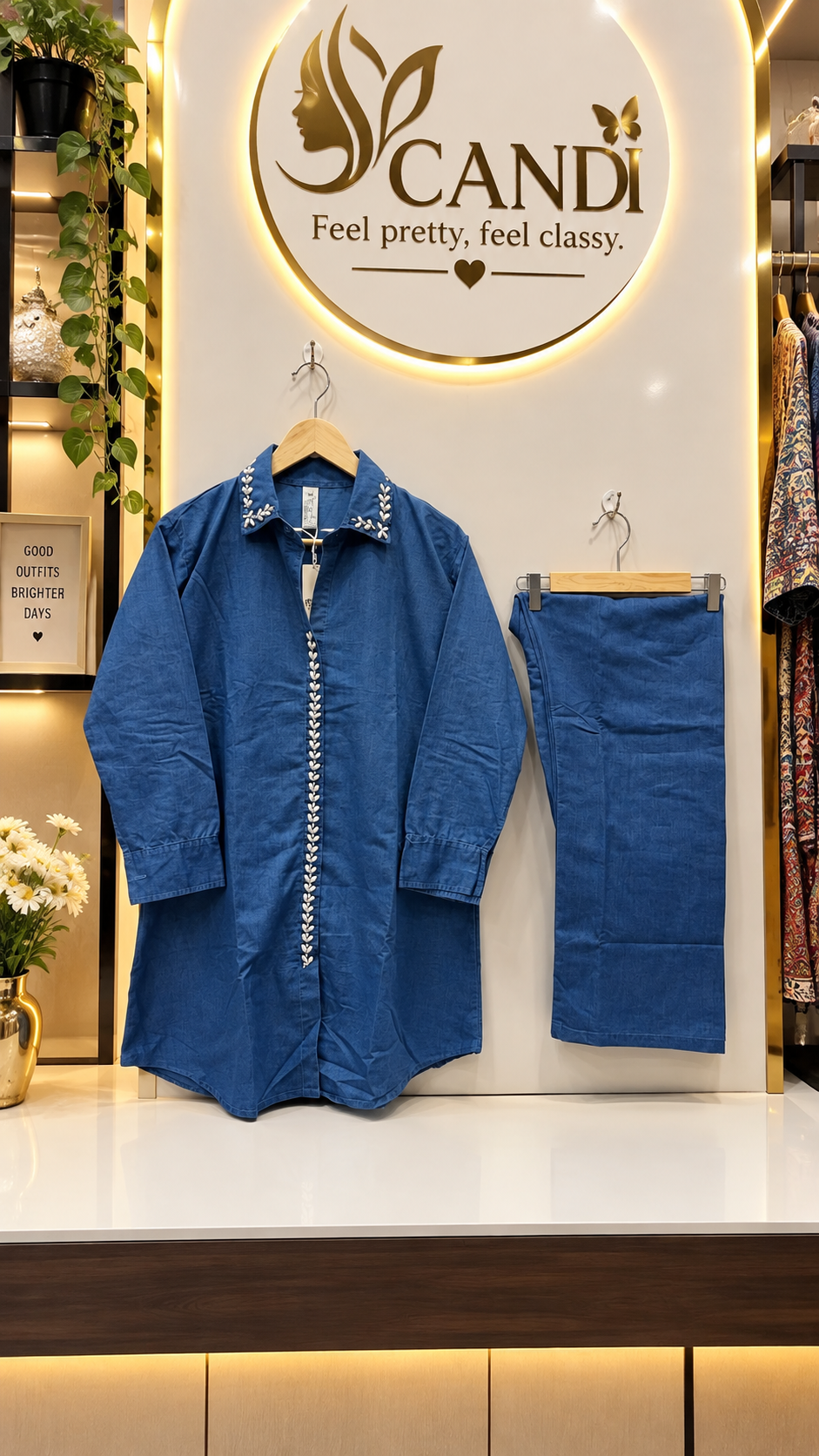 denim cord set