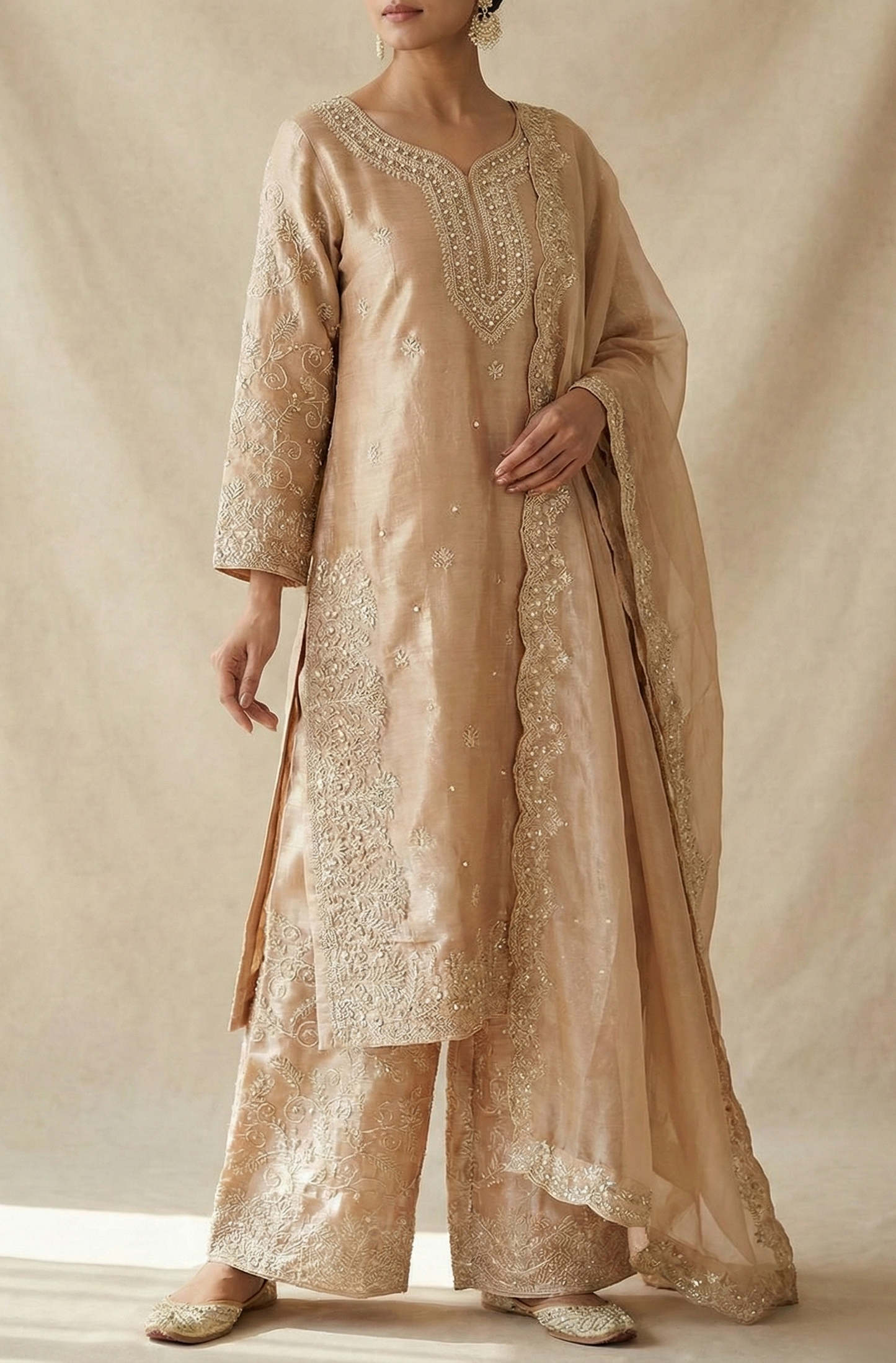 Heavy Embroidered Plazo Set