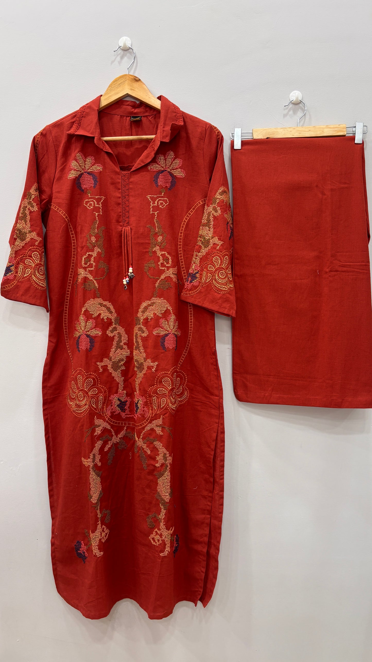 Rust Blossom Designer Suit Set
