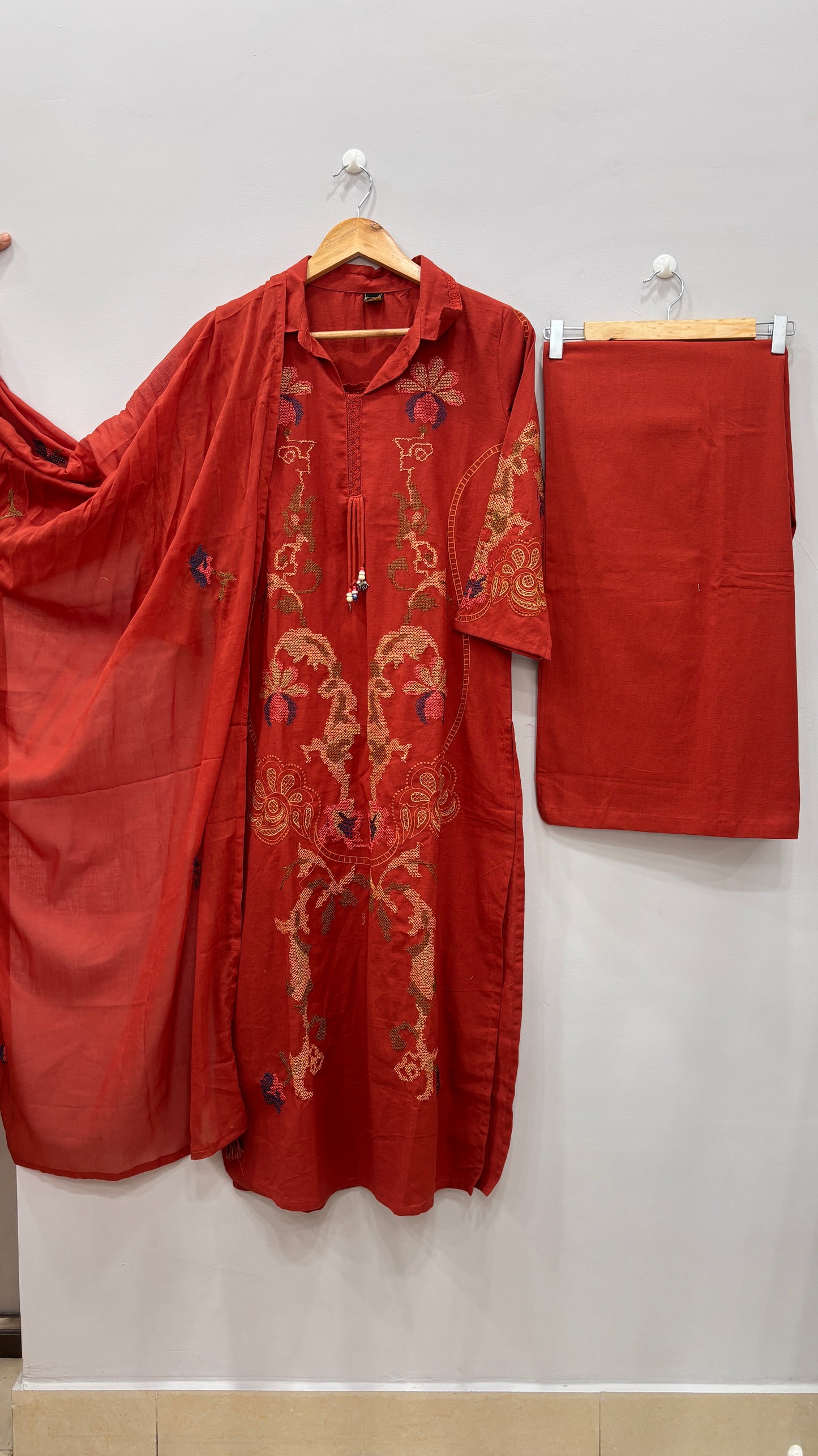 Rust Blossom Designer Suit Set