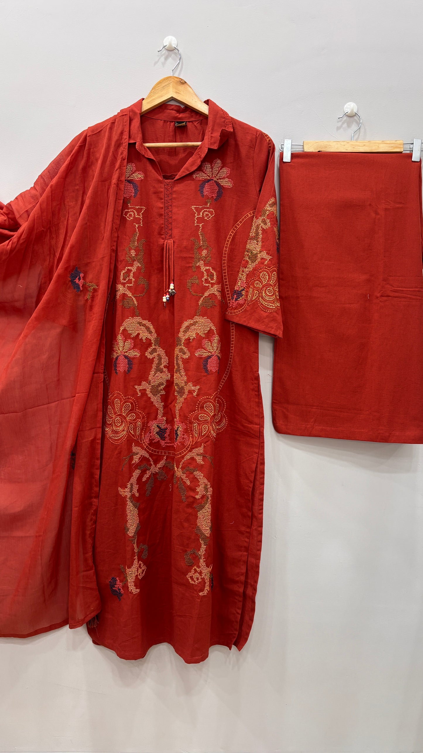Rust Blossom Designer Suit Set