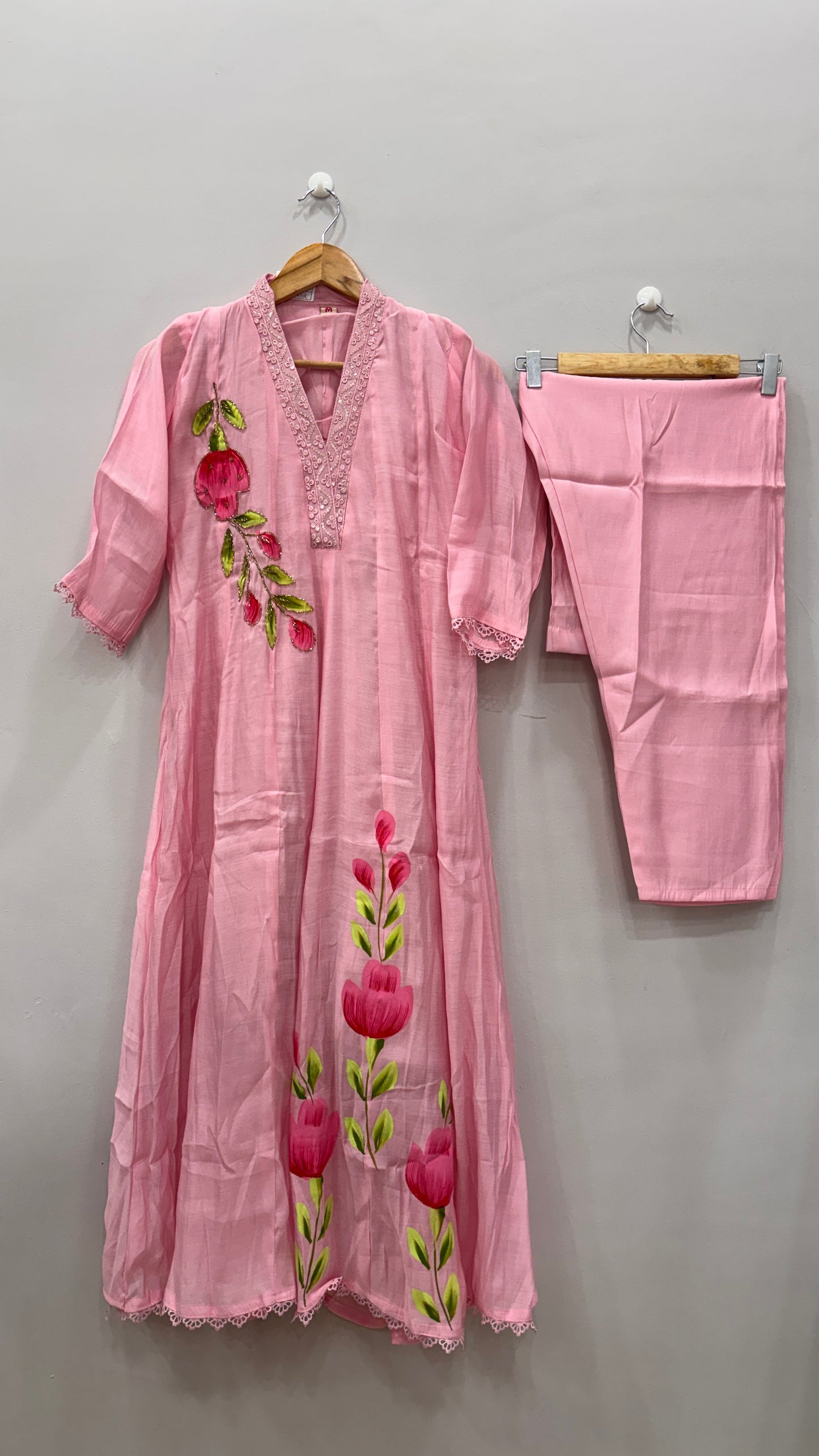 Pink Petal Grace Kurti Set