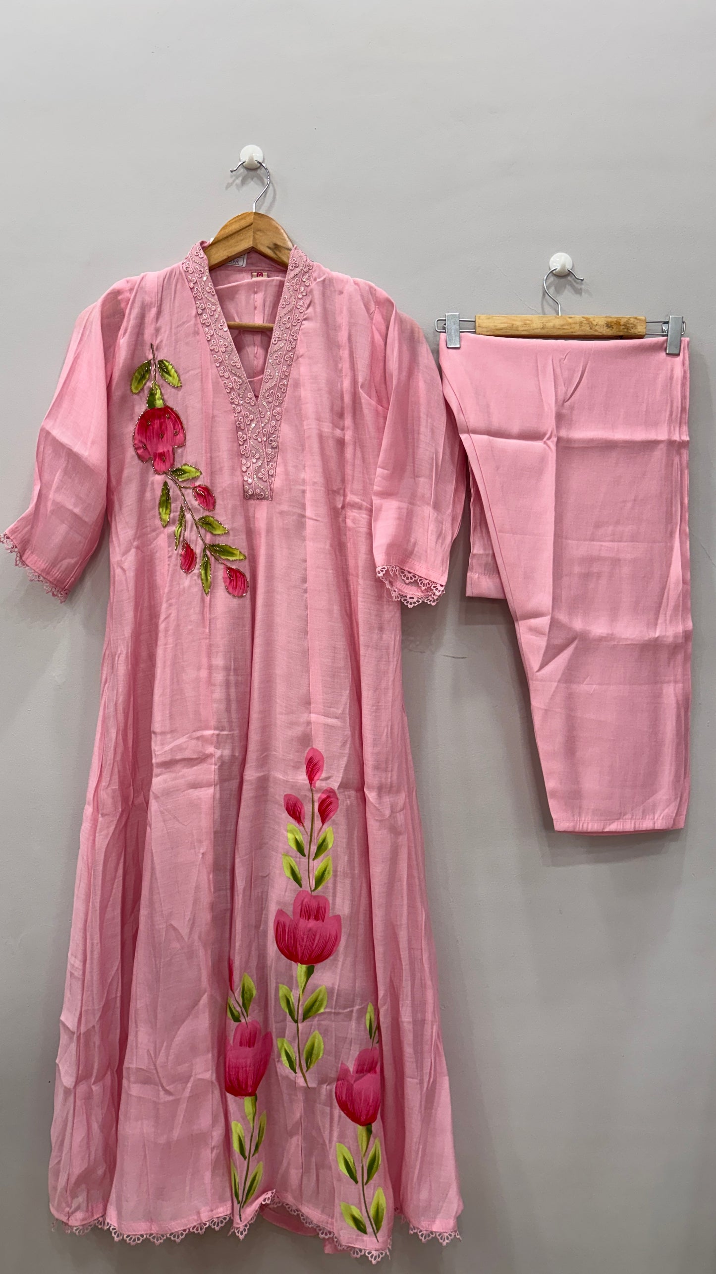 Pink Petal Grace Kurti Set