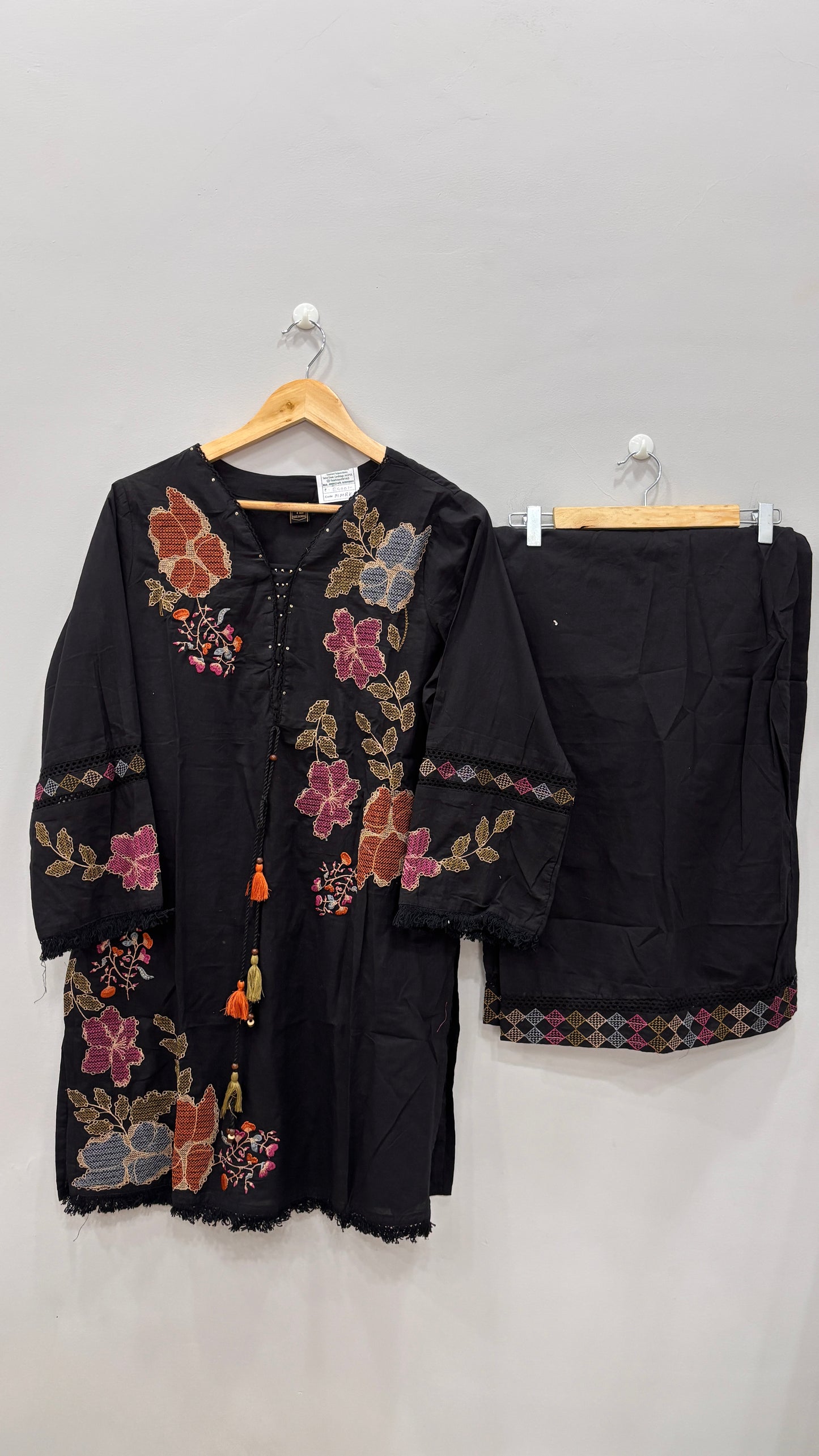 Royal Noir Embroidered Suit Set