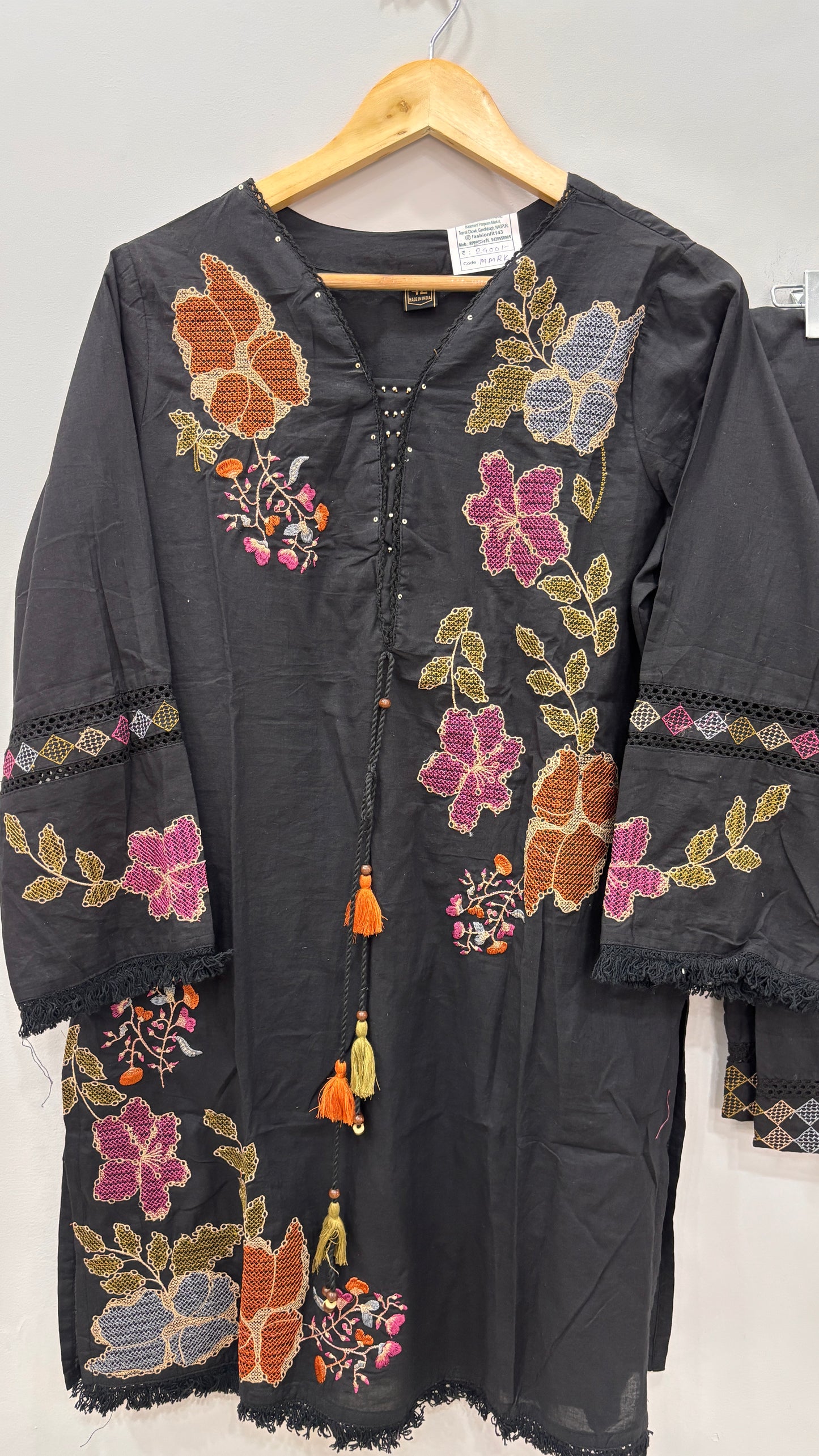 Royal Noir Embroidered Suit Set
