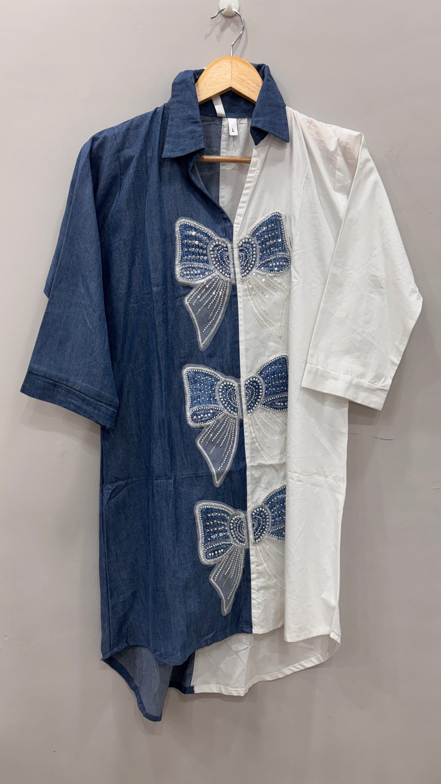 Denim Bow Luxe Tunic ⭐ (Recommended)