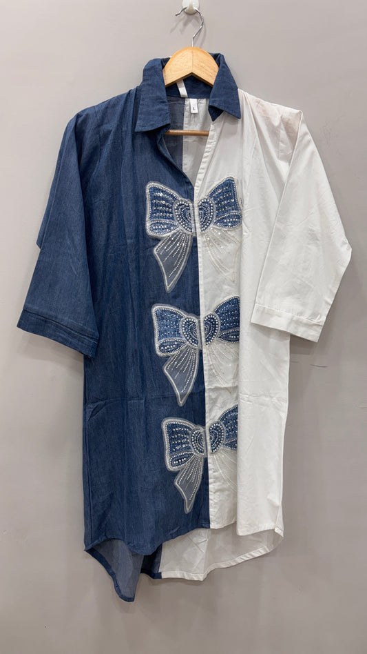 Denim Bow Luxe Tunic ⭐ (Recommended)