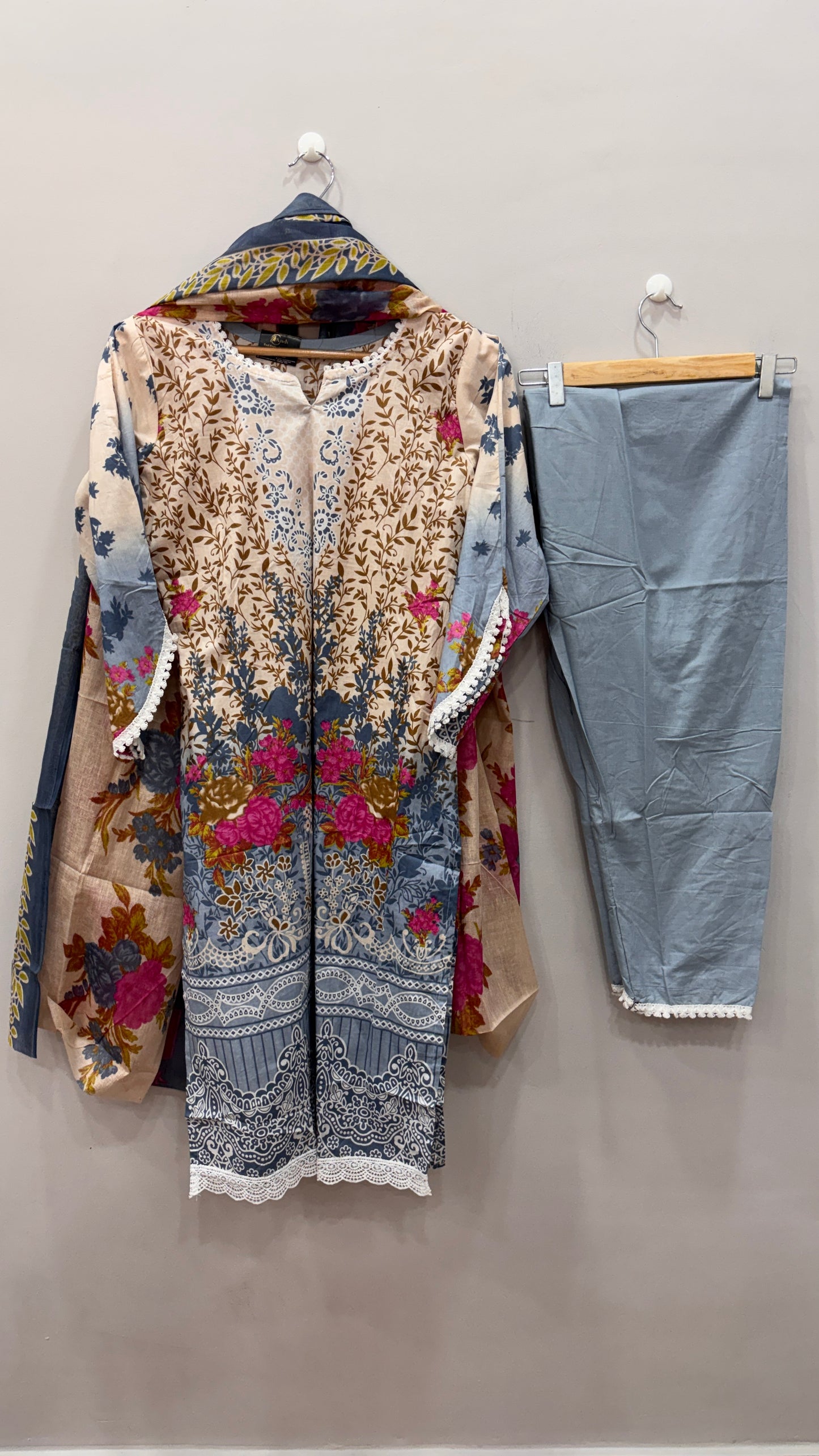 Lawn Suit Set – Vintage Blue
