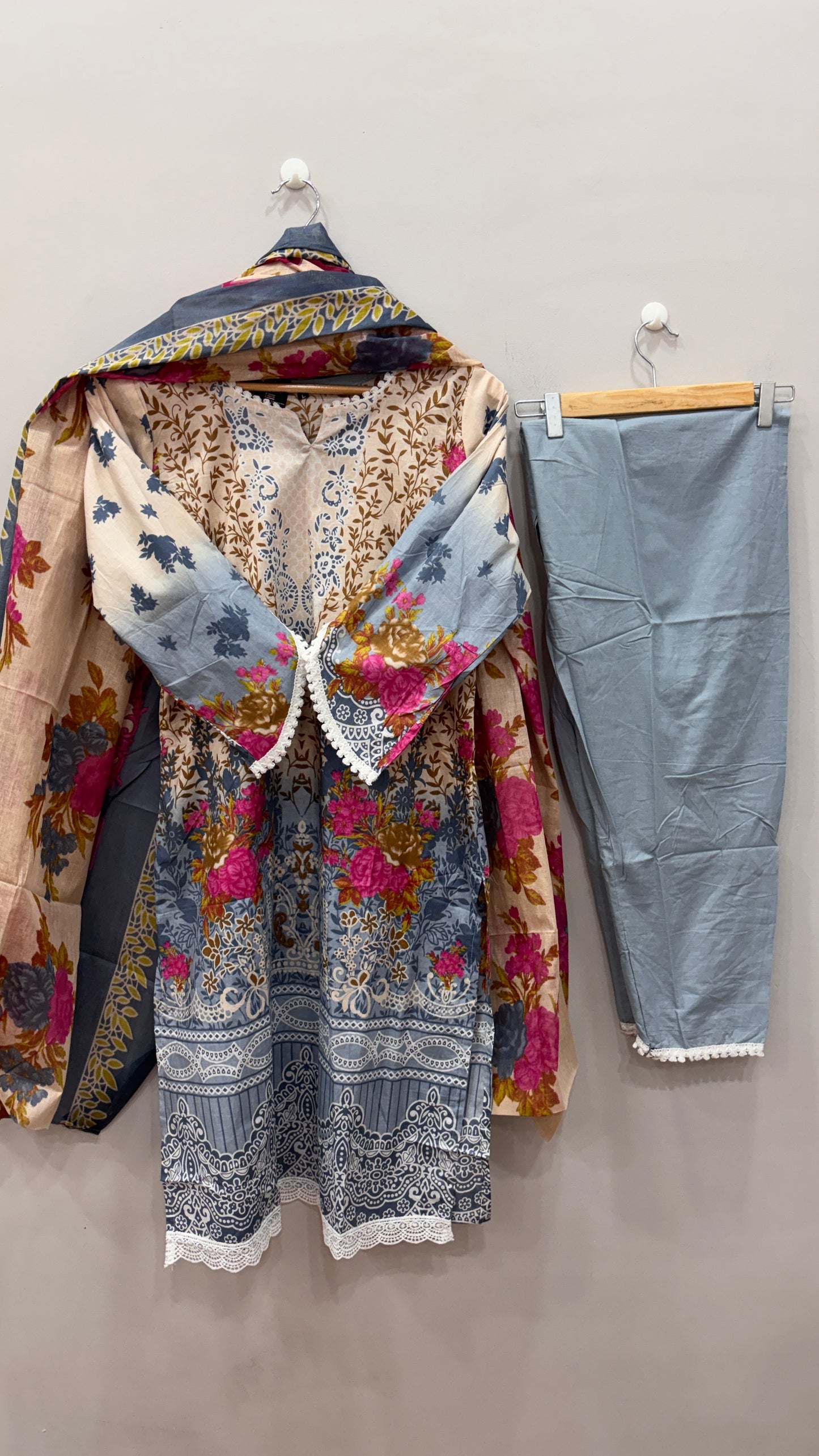 Lawn Suit Set – Vintage Blue