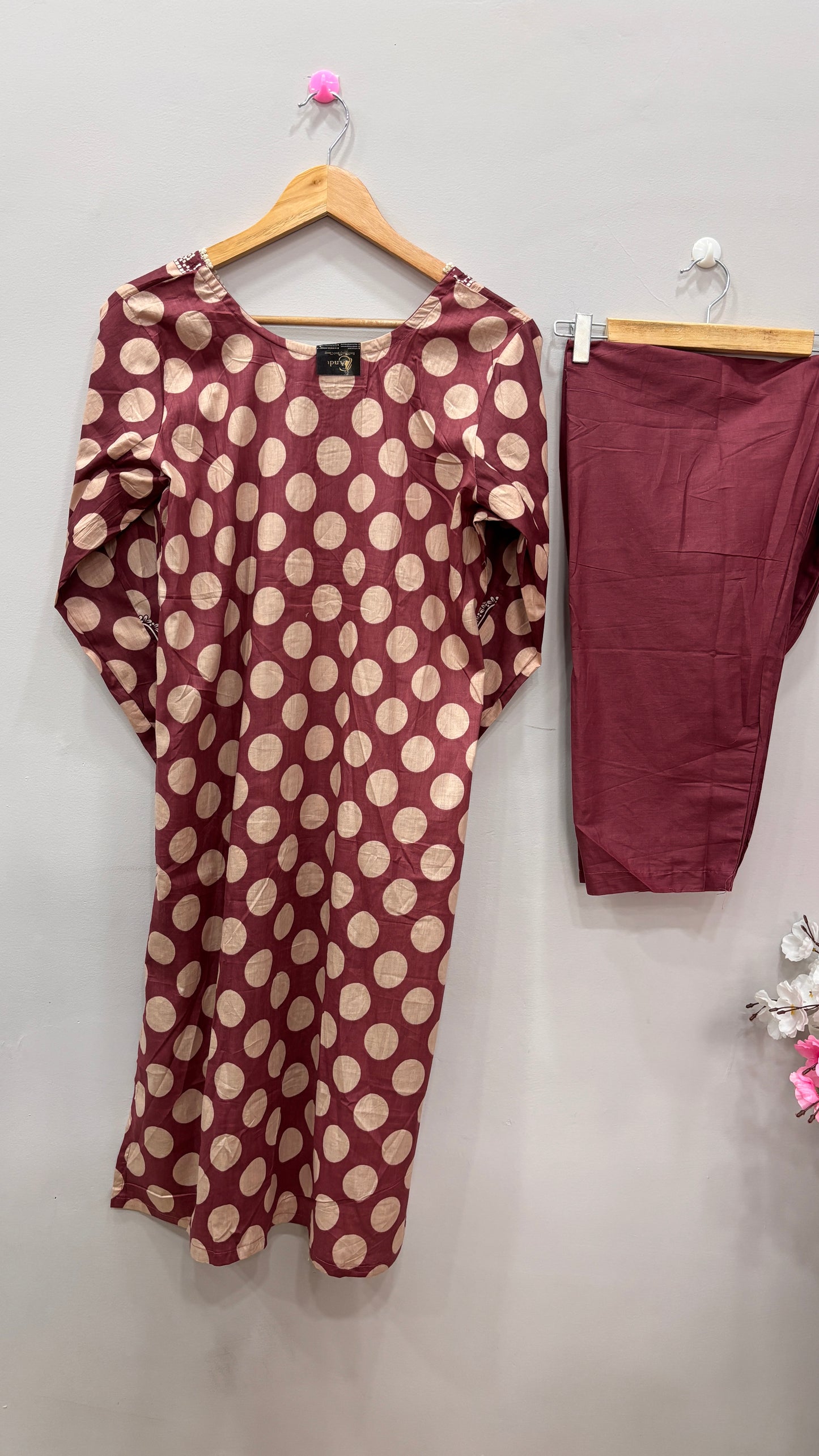 Maroon  Printed Lawn Suit Set