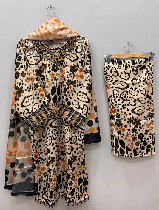 Golden Meadow Printed Suit