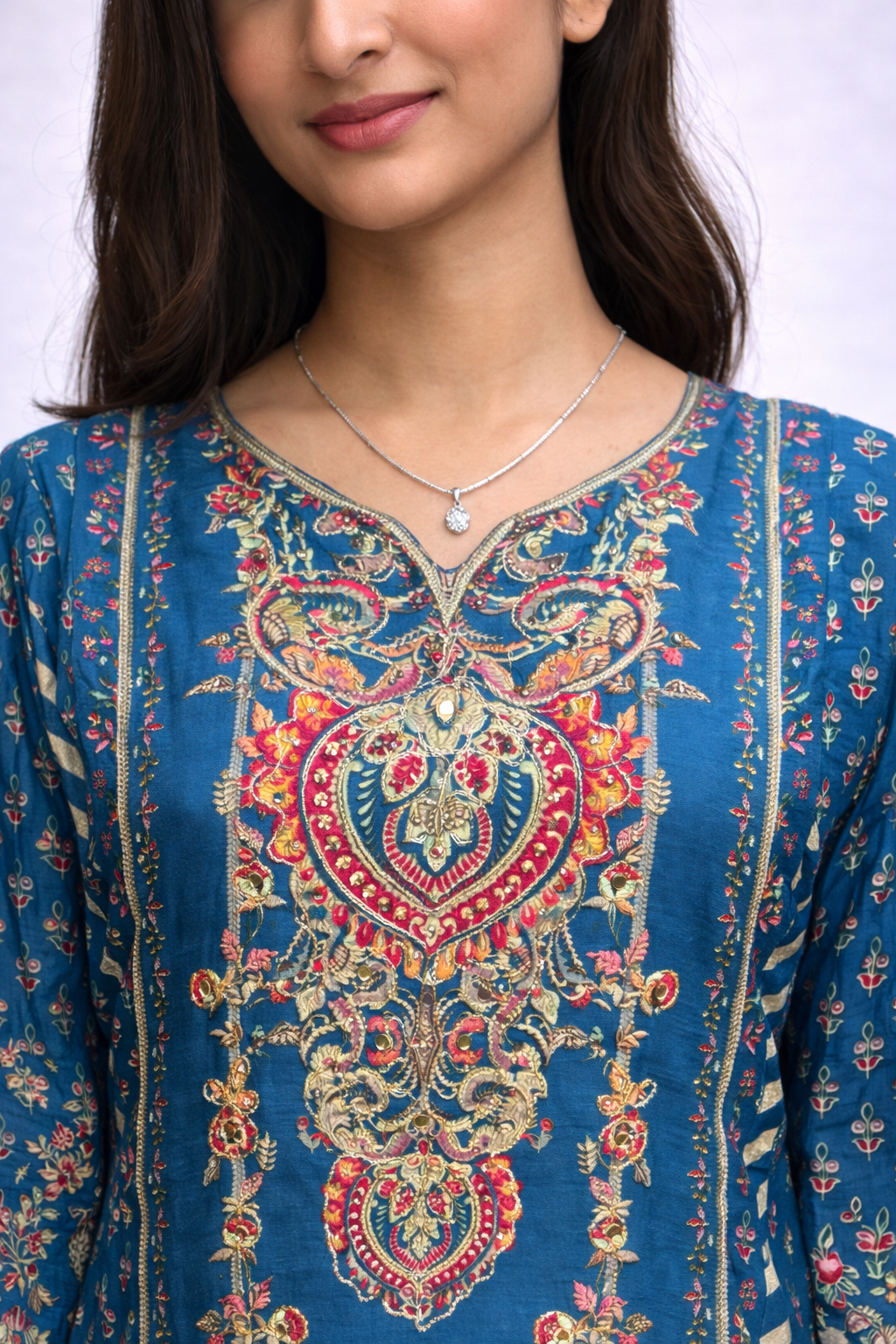 Premium Muslin Suit Set for Women with Dupatta