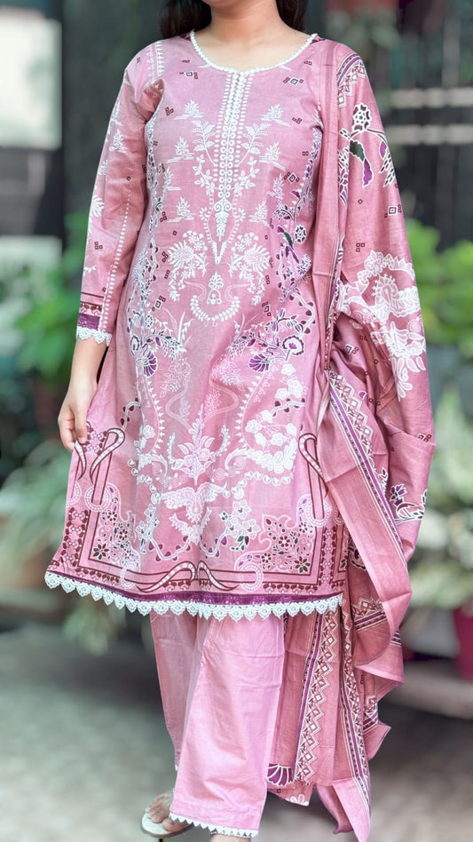 Onion Digital Print Kurti Pant Dupatta Set