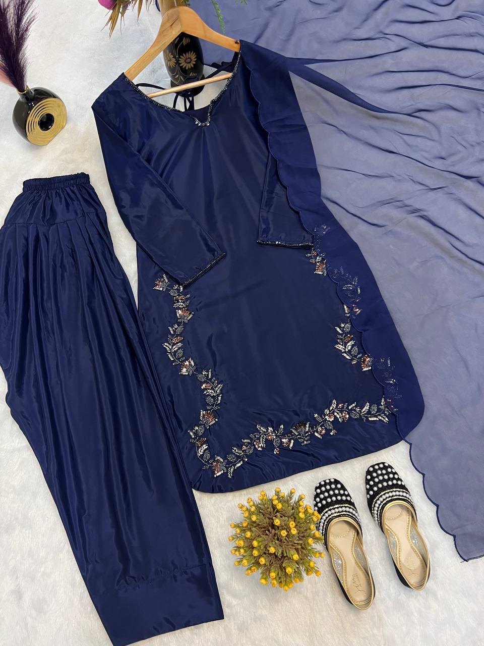 Navy Blue Farsi Salwar Suit