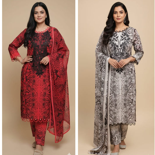 Royal Twinning Combo  Cotton Kurti  Set