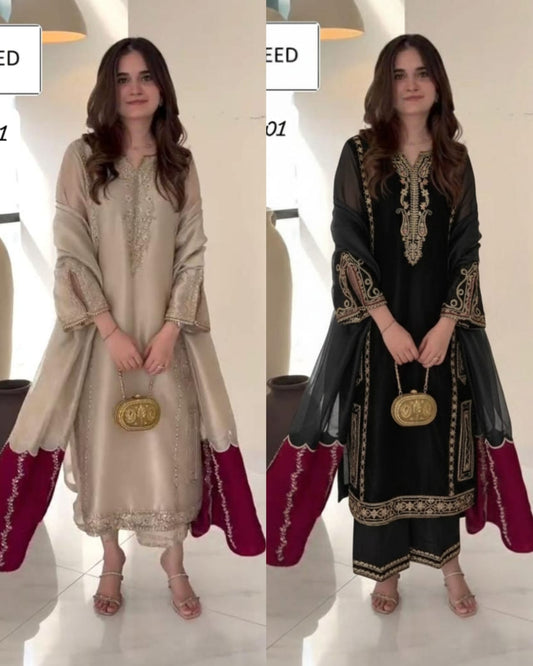 Golden/ Black   Kurta Set – Combo Pack