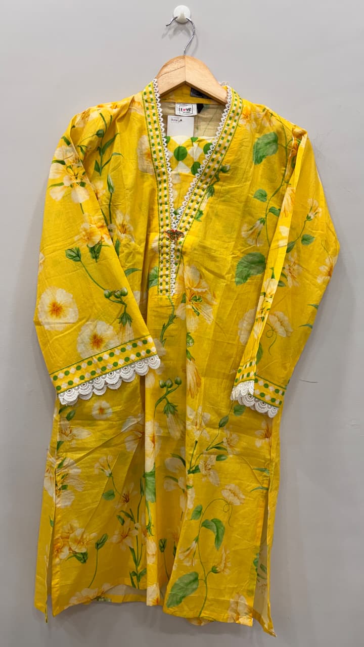 Lemon Blossom Printed Kurta Set