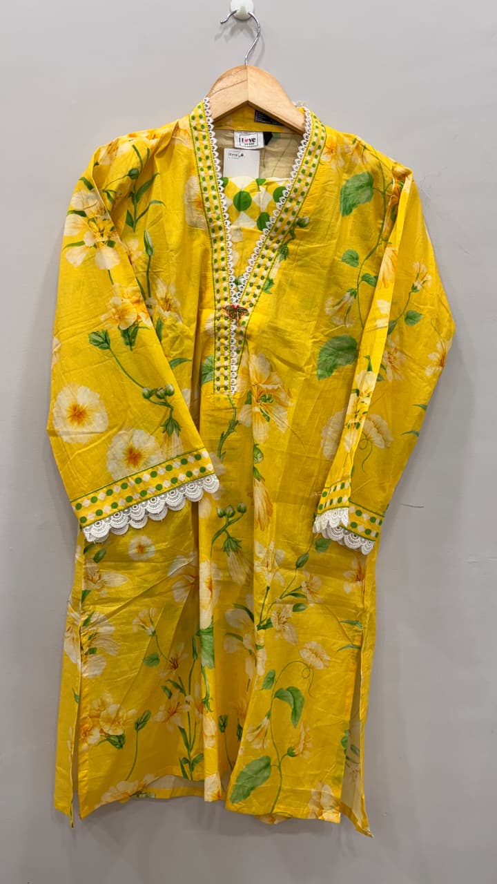 Lemon Blossom Printed Kurta Set