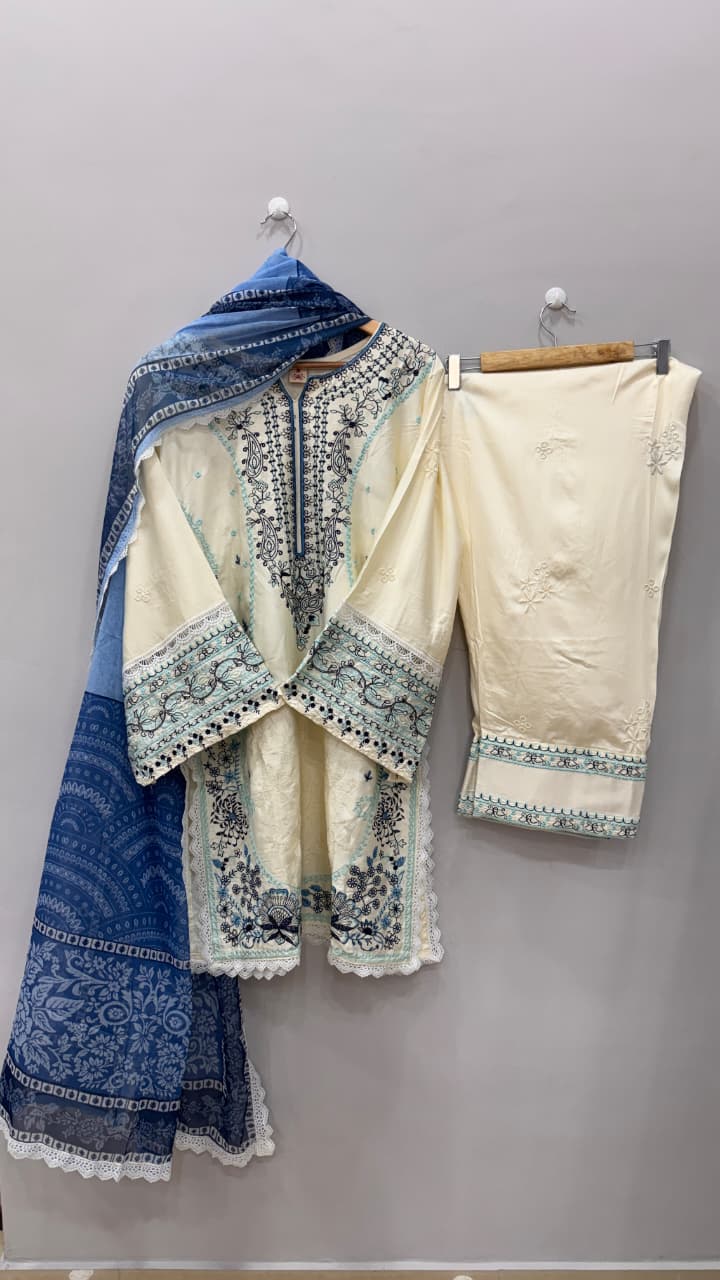 Meher Blue Elegance Suit Set