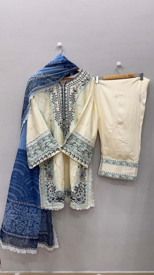 Meher Blue Elegance Suit Set