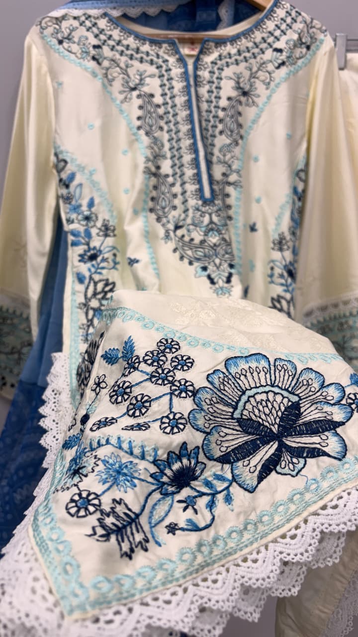 Meher Blue Elegance Suit Set