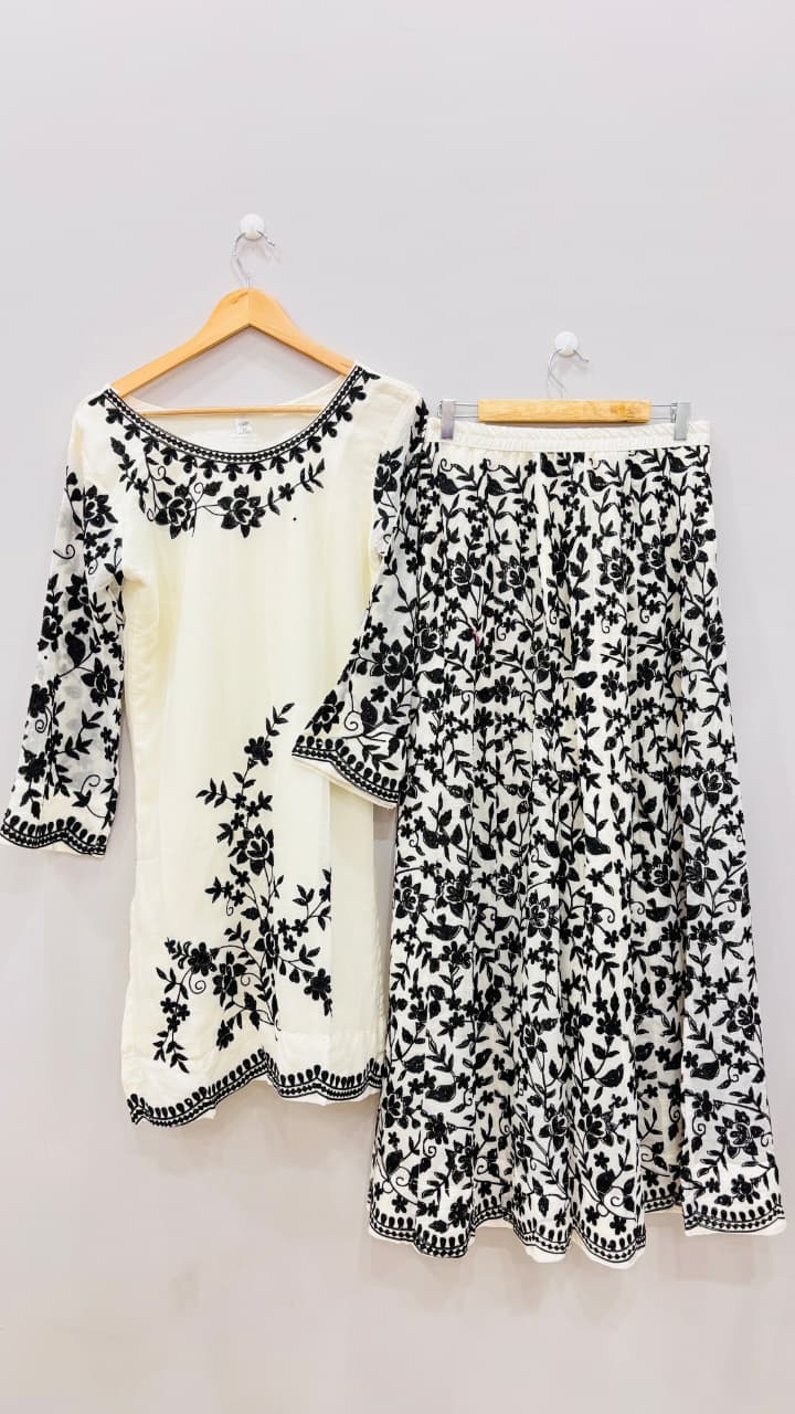 Ivory Noir Embroidered Set