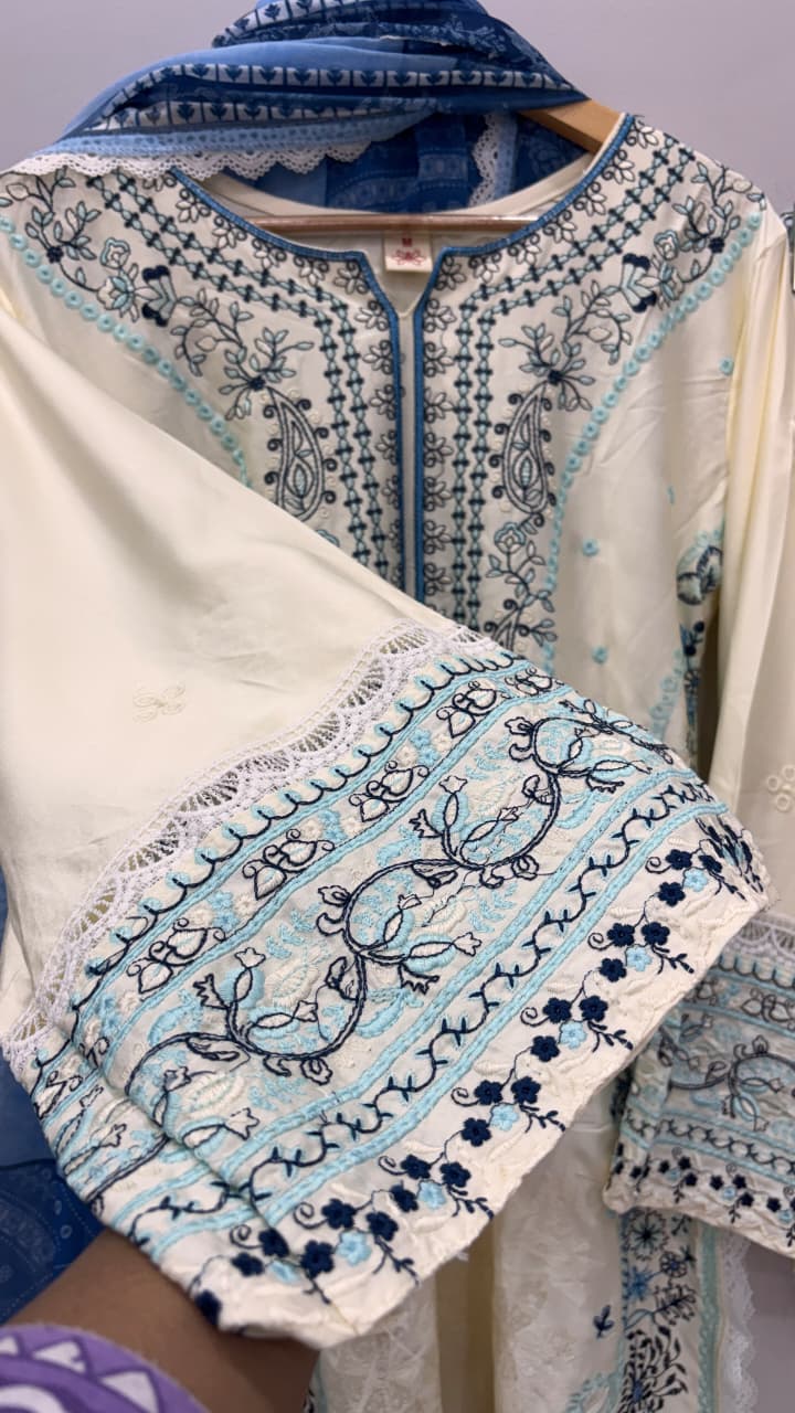 Meher Blue Elegance Suit Set