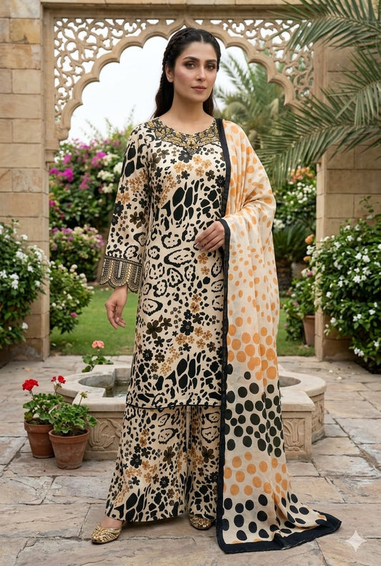 Golden Meadow Printed Suit